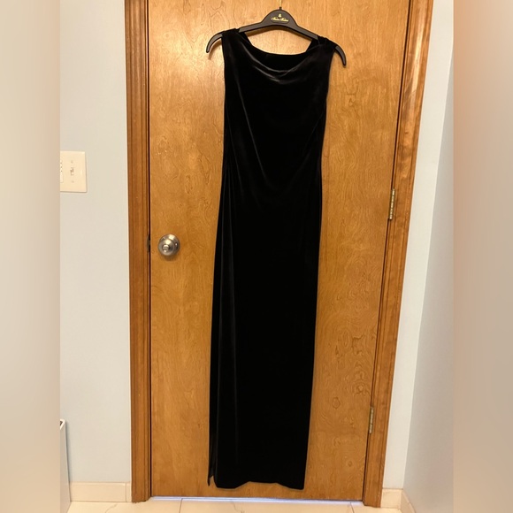 NWT Black Velvet Floor Length Brooks Brothers Dress XS - Picture 4 of 5